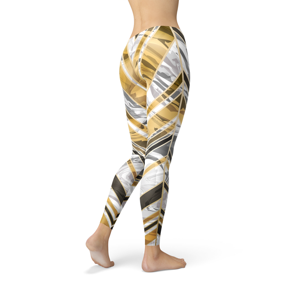 Marble W Lines Women's Leggings - Black - product image 3
