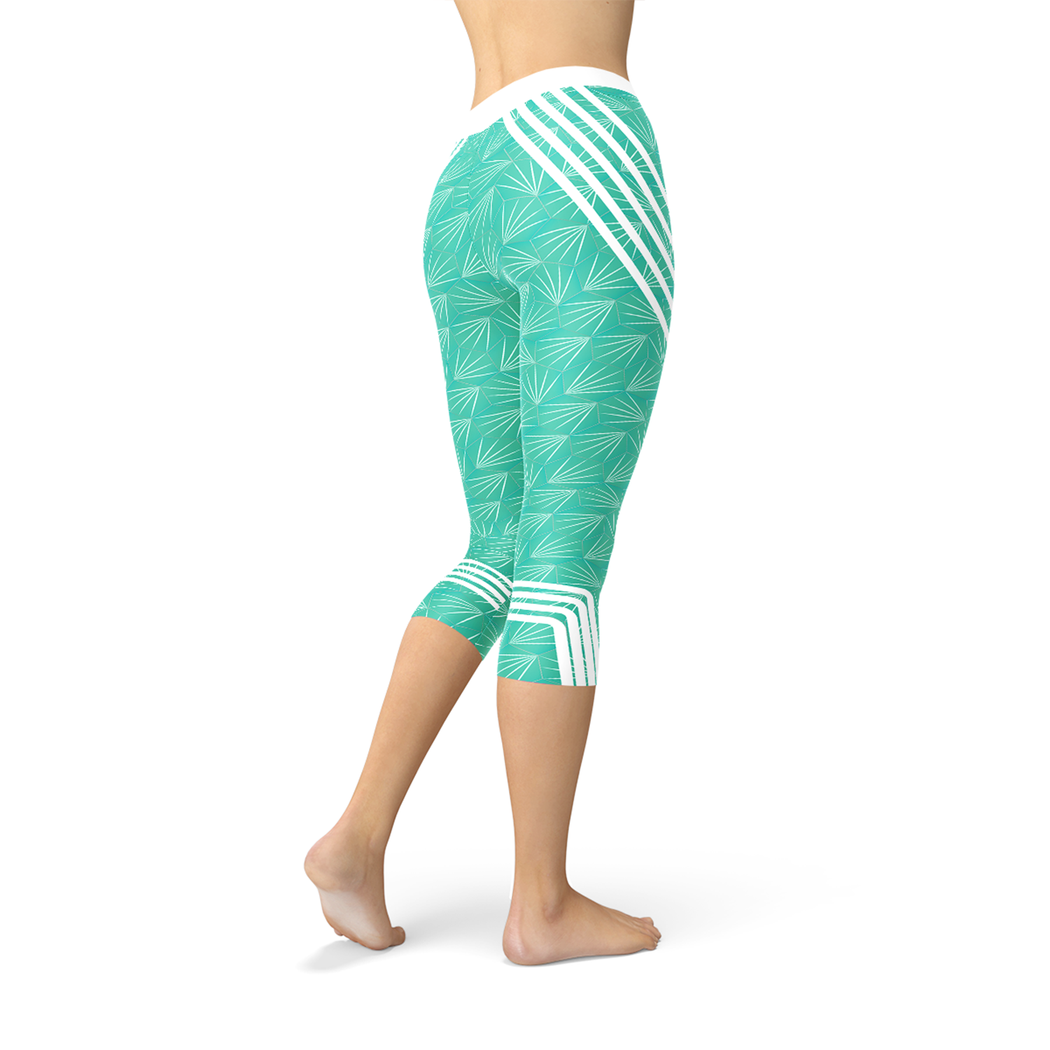 Women's Capri Leggings - Turquoise - product image 3