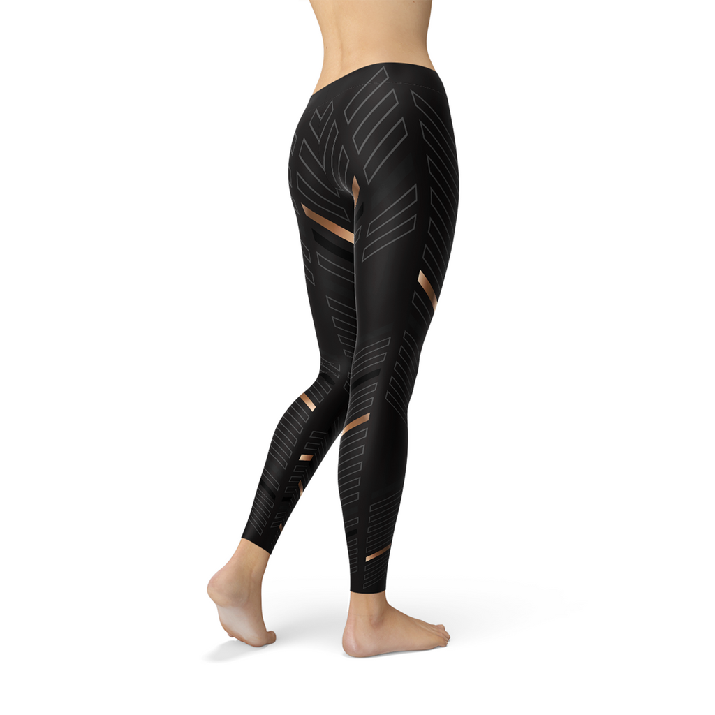 Stripes Women's Leggings - Black - product image 4