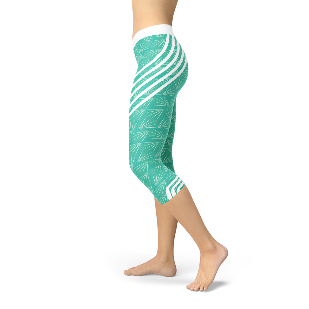 Women's Capri Leggings - Turquoise - product image 5
