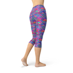 Mermaid Women's Capri Leggings - Purple - product image 4