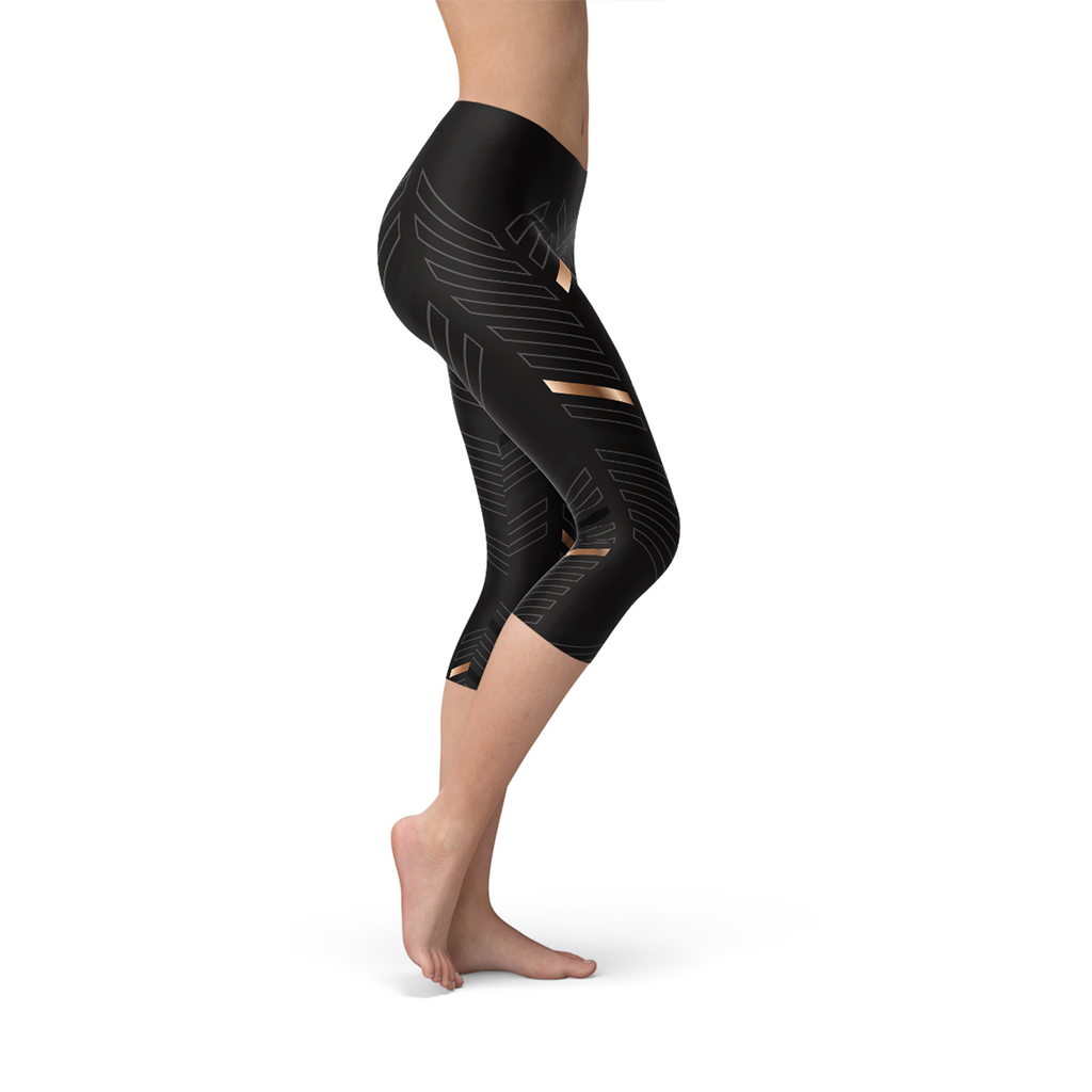 Stripes Women's Capri Leggings - Black - product image 2