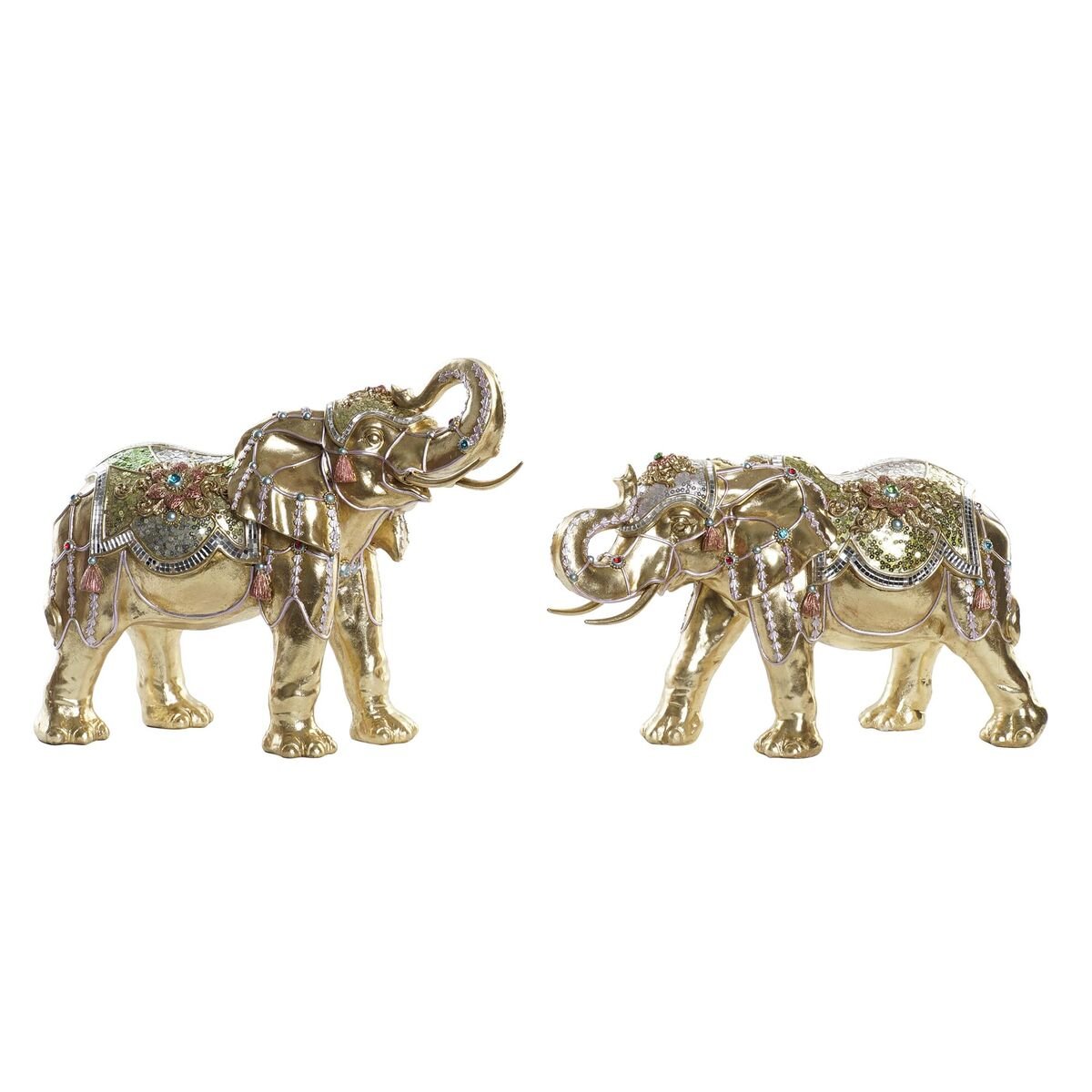 Decorative Figure DKD Home Decor Elephant Golden Resin Multicolour (45,5 x 20 x 35 cm) (2 Units) - BYAG.Home and cooking, Home décorDKD Home DecorBYAG.S30299078424001947058V10H728B45522822611D51E0AB205B0D6F1BR5401582P1