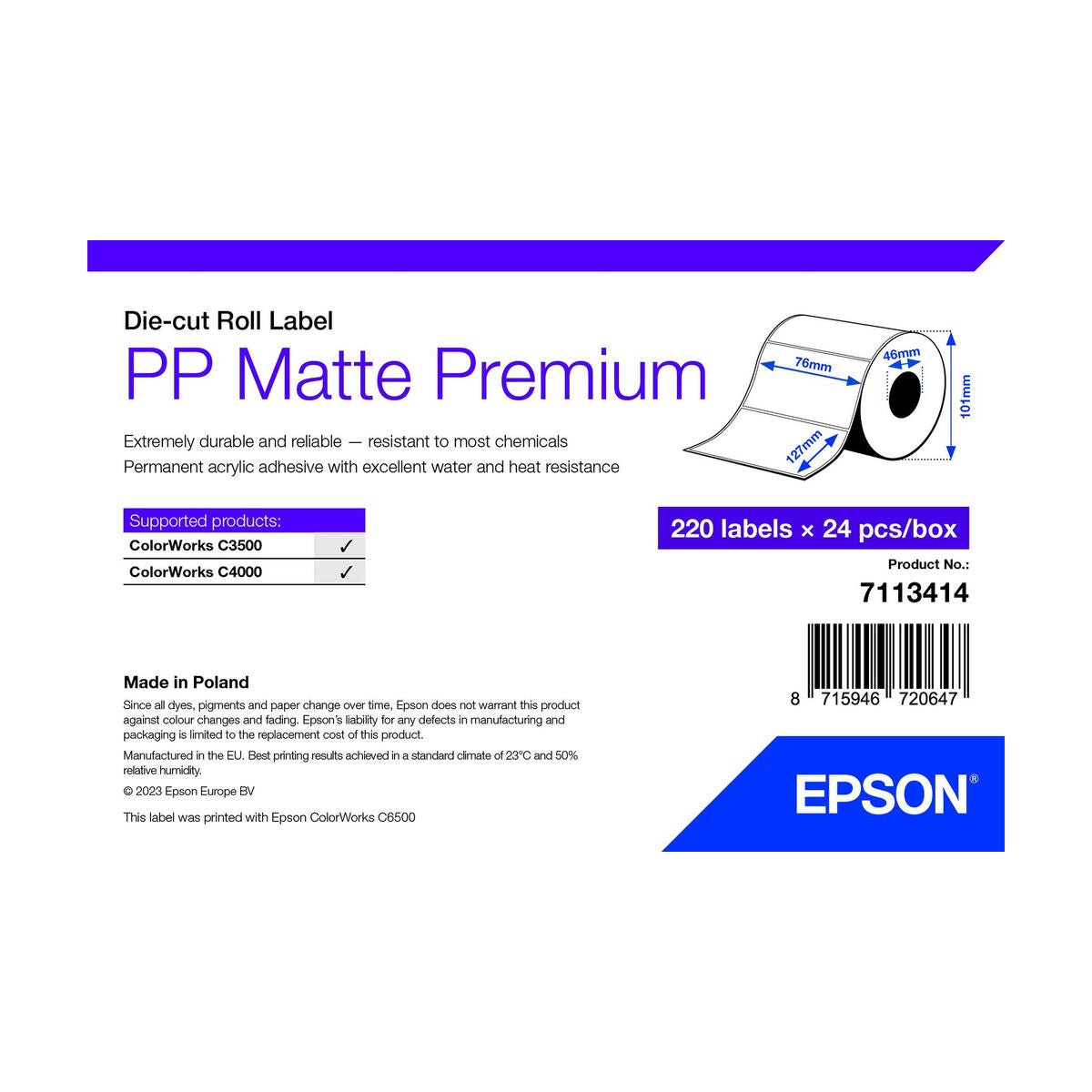 Epson Printer Papier 7113414 Weiß – Produktbild 1