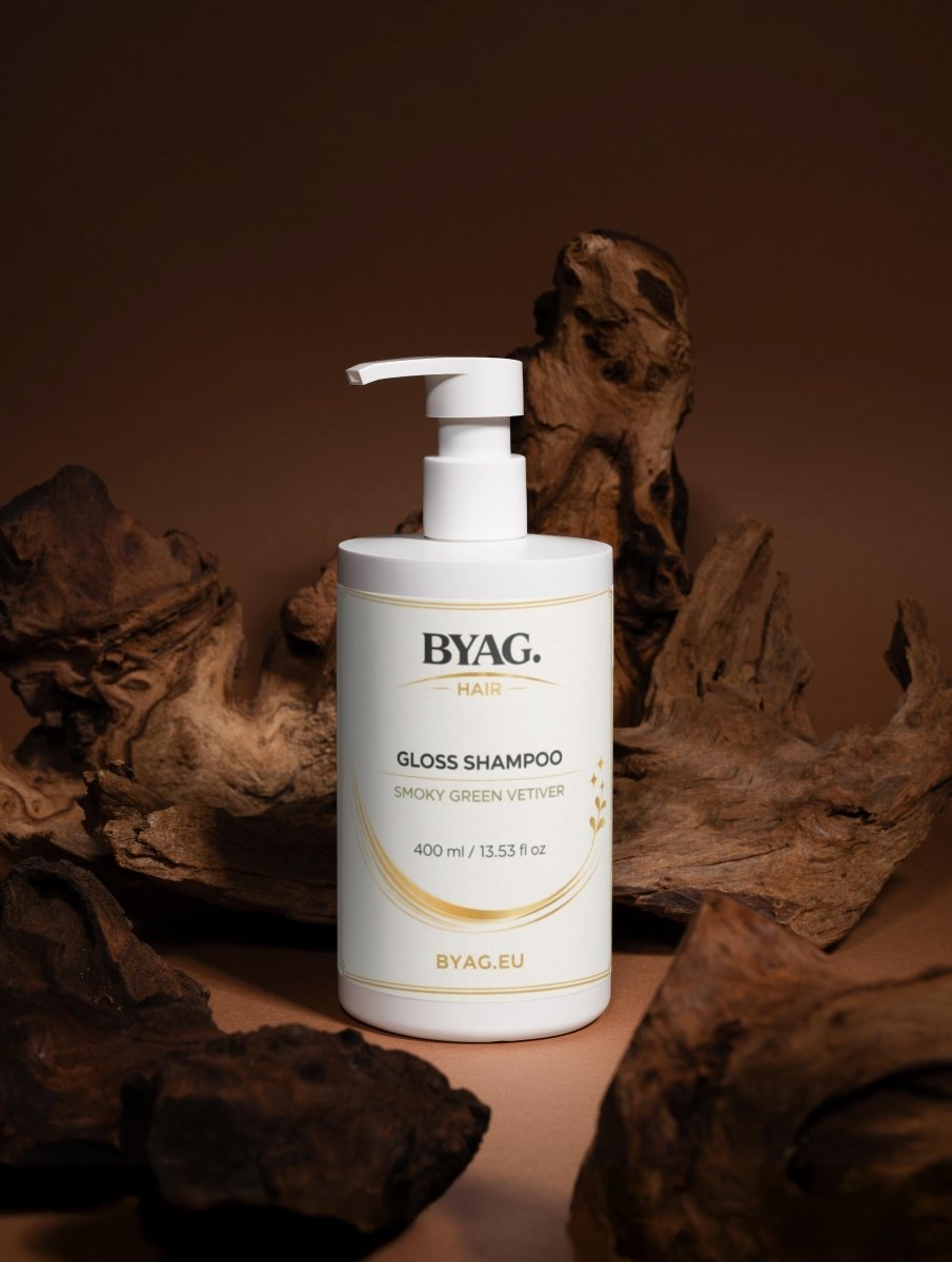 BYAG Gloss Shampoo Smoky Green Vetiver lifestyle image