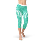 Women's Capri Leggings - Turquoise