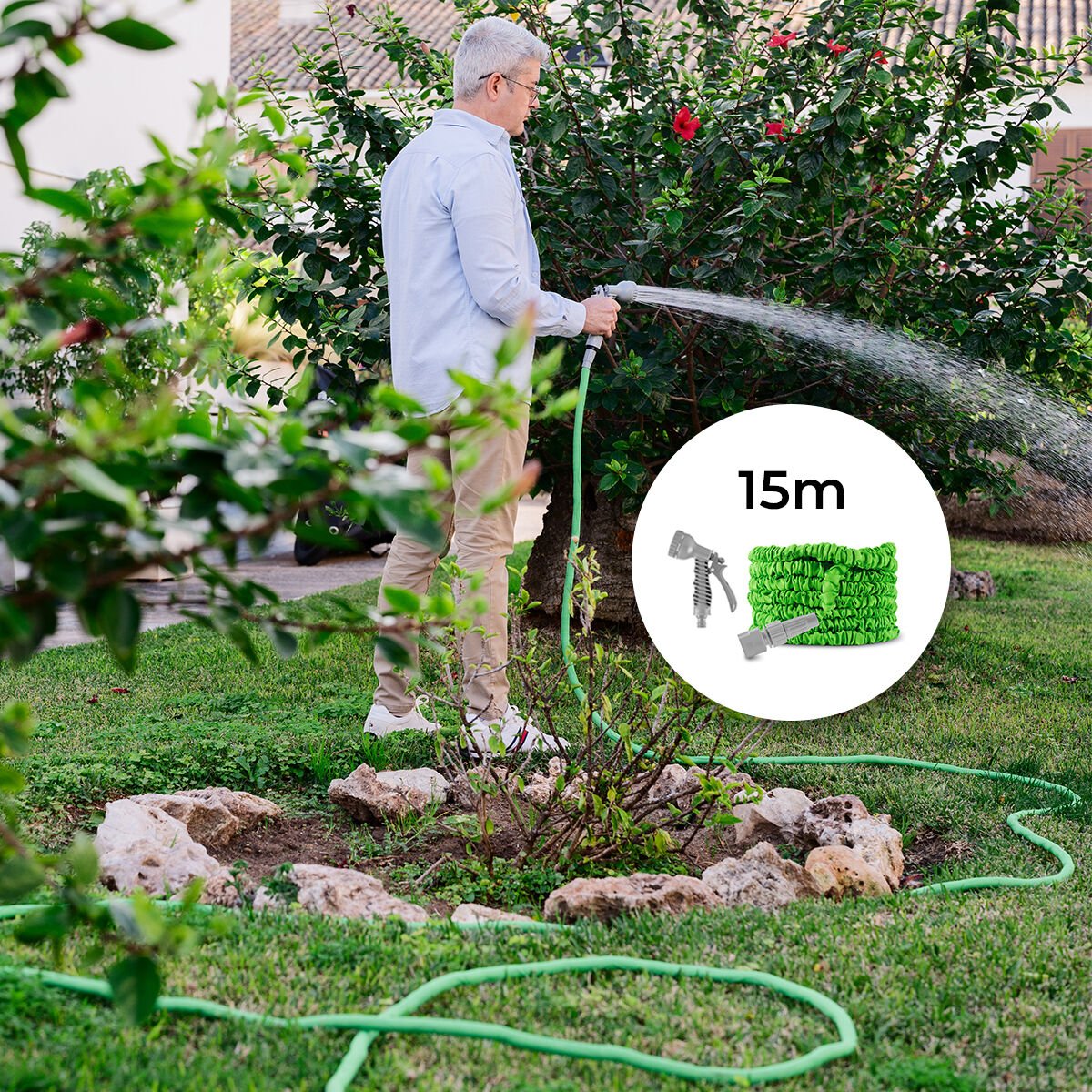InnovaGoods Extendable Garten Hose Hoostend 15 m – Produktbild 1