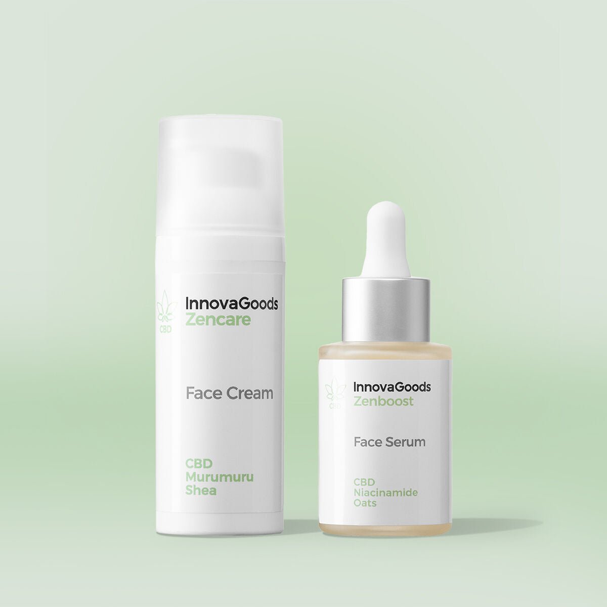 InnovaGoods Gesicht Moisturising Duo Packung CBD – Produktbild 1