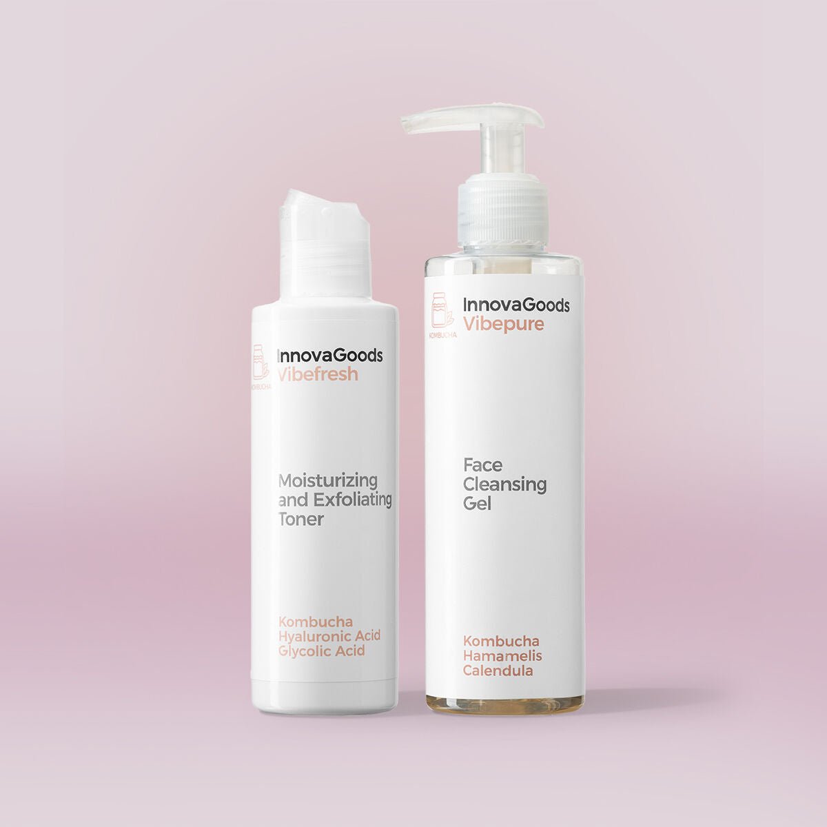 InnovaGoods Gesichtsreinigung Duo Packung Kombucha – Produktbild 1