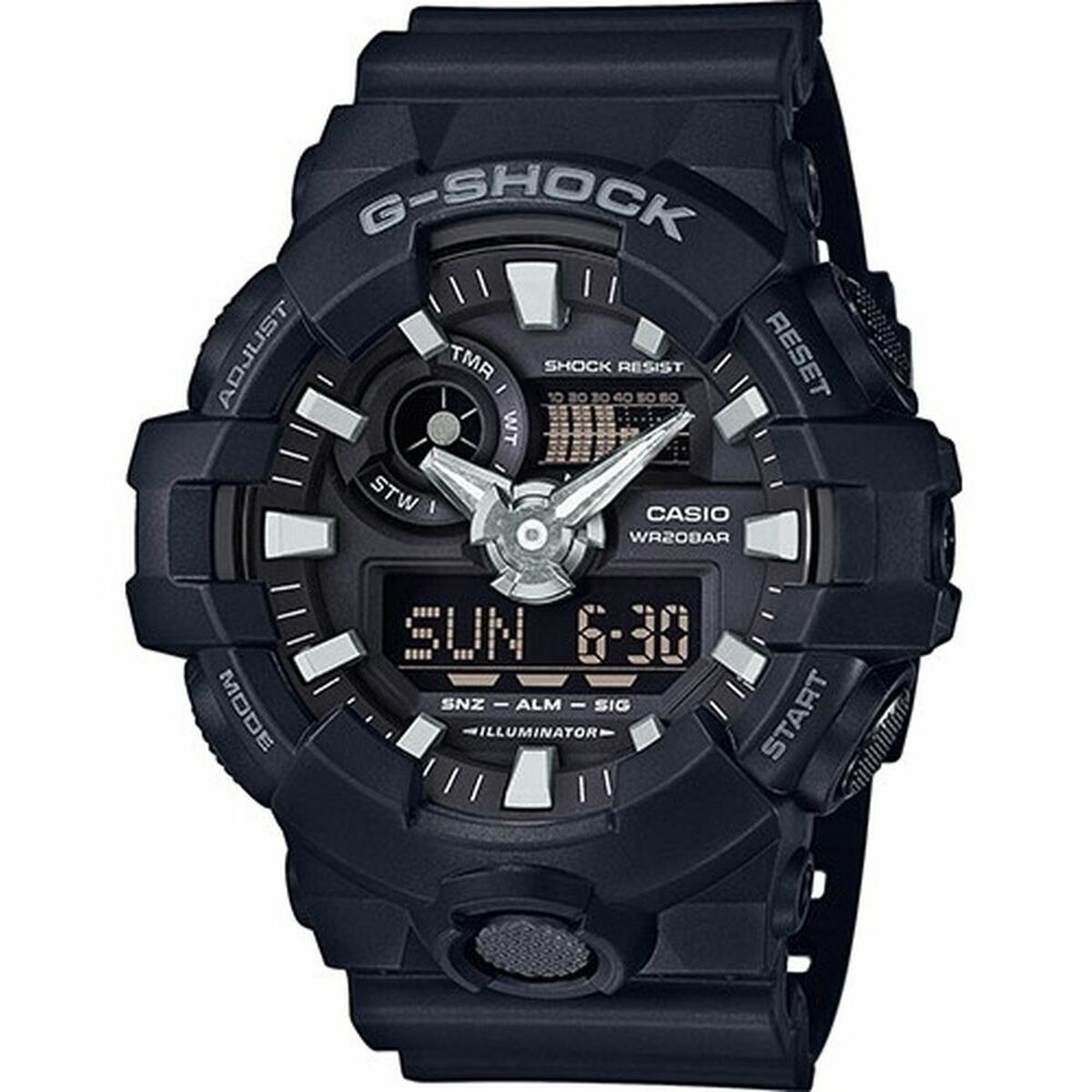 Casio Herrenuhr G-Shock GA-700-1BER Schwarz (Ø 49 mm) (Ø 53 mm)
