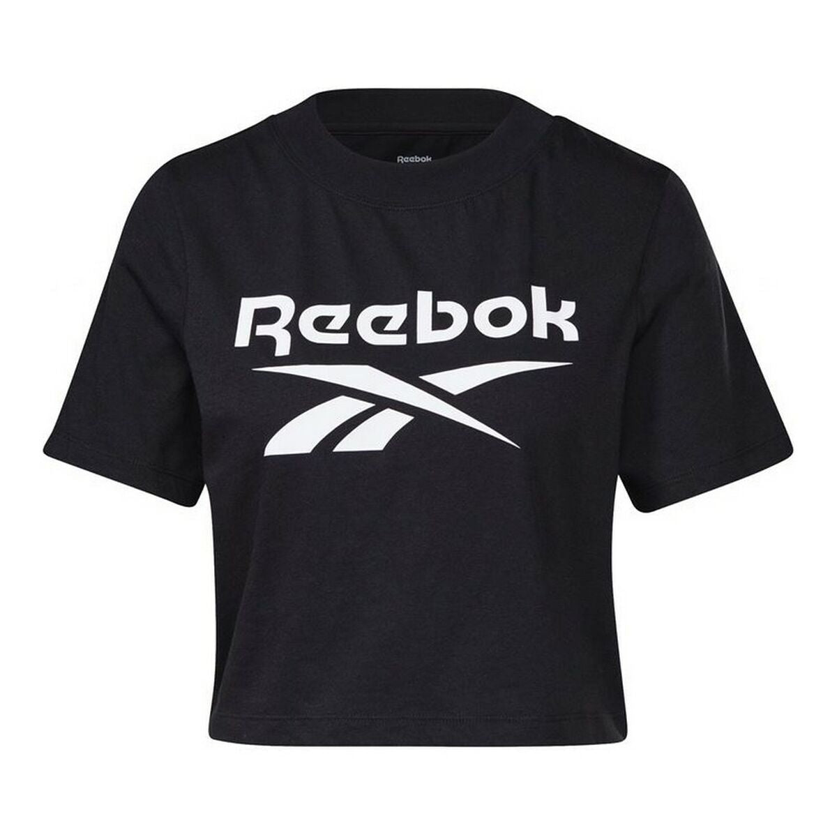 Reebok Damen Kurzarm T-Shirt Cropped Identity Schwarz - BYAG.T-ShirtReebokBYAG.S6434249Reebok Damen Kurzarm T-Shirt Cropped Identity Schwarz – XSXS