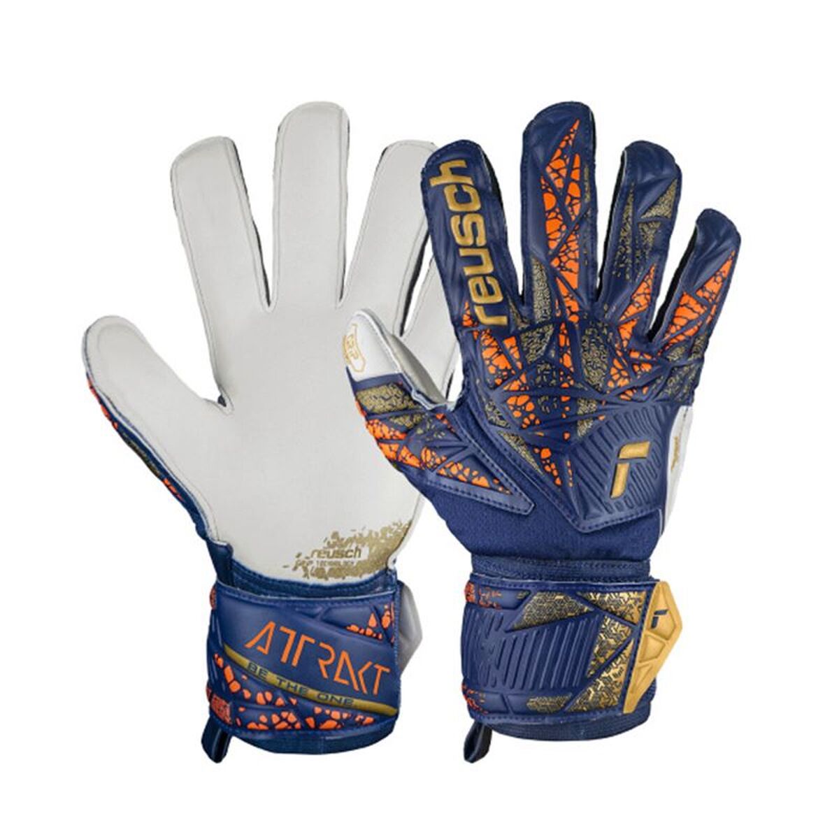 Reusch Goalkeeper Gloves Attrakt Grip Dunkelblau Erwachsene – Produktbild 1