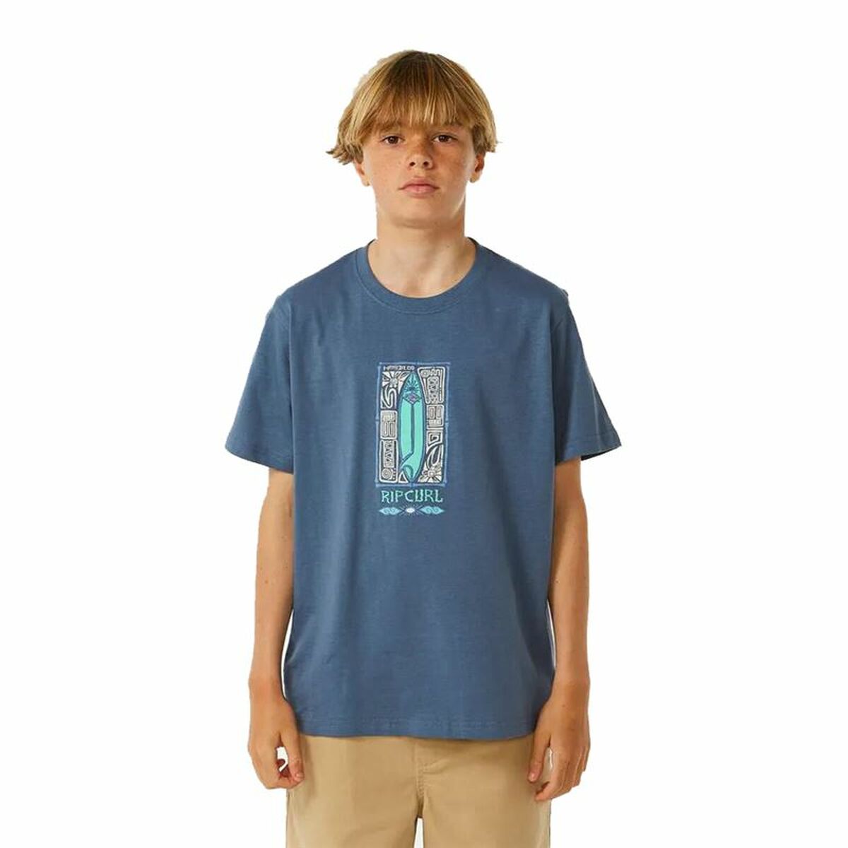 Rip Curl Kinder-Kurzarm-T-Shirt Lost Island Blau – Produktbild 1