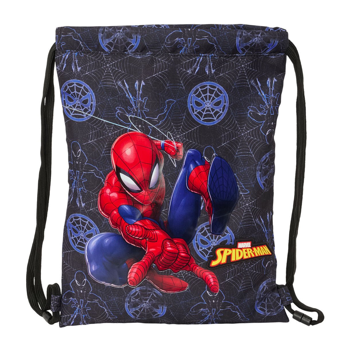 Spider-Man Rucksack mit Kordeln Attack Schwarz – Produktbild 1