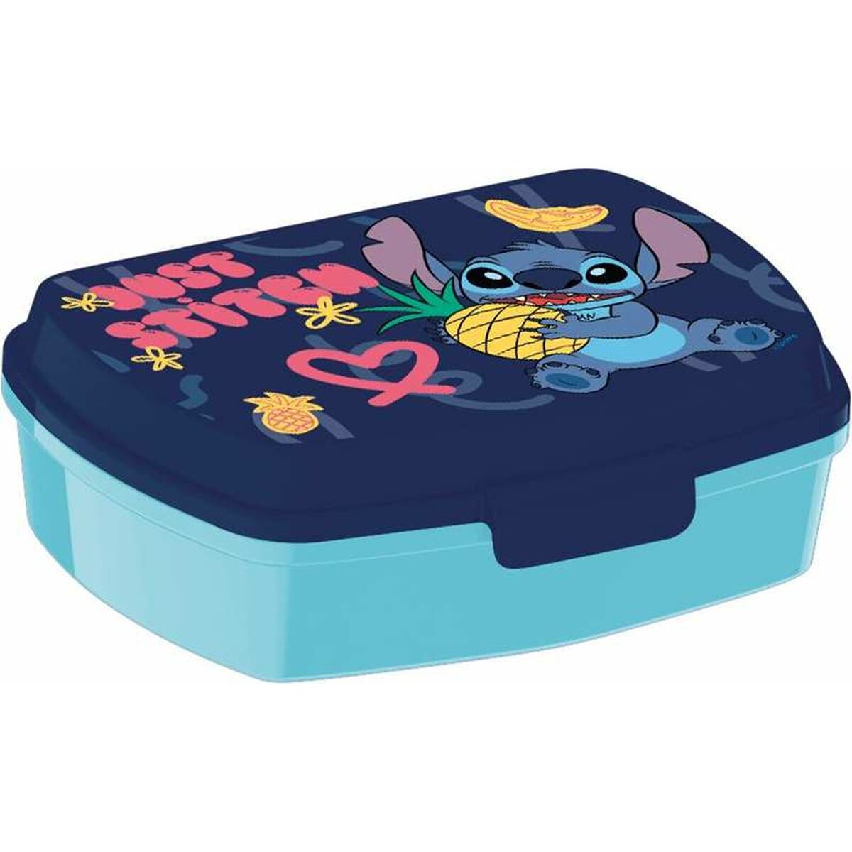 Stitch Brotdose Sweet Blau Flieder Polyester Rechteckig – Produktbild 1