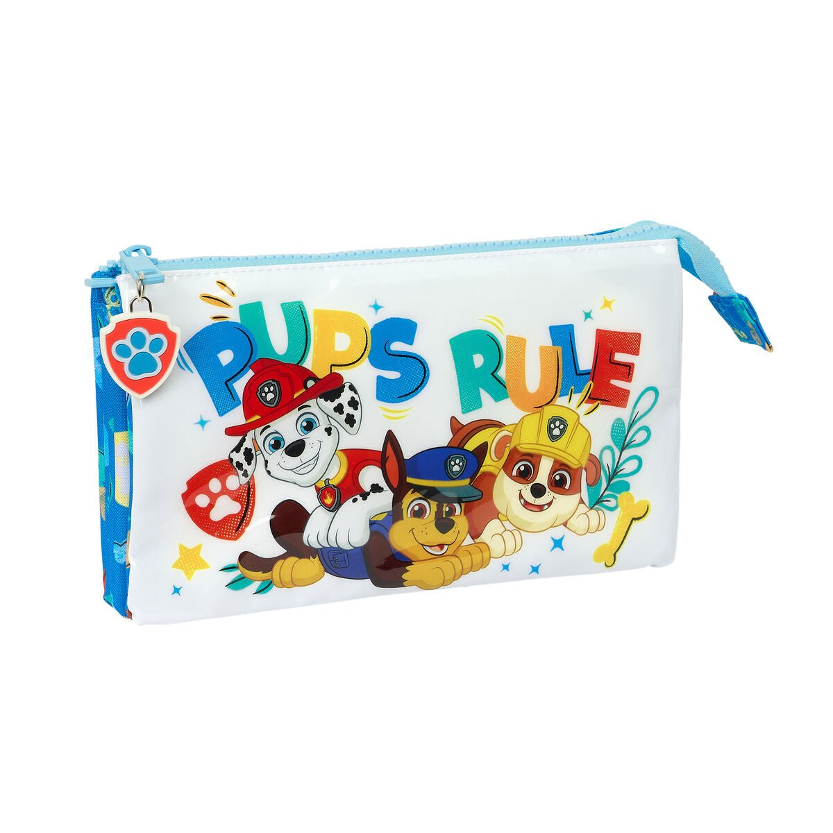 The Paw Patrol Dreifach-Federmäppchen Pups rule Blau – Produktbild 1