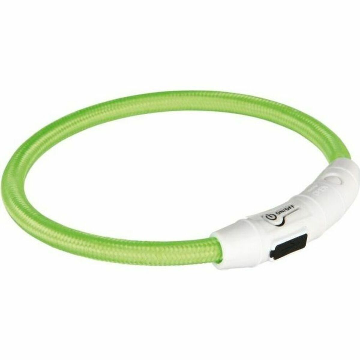 Trixie LED-Halsband für Haustiere Flash USB Grün – Produktbild 1