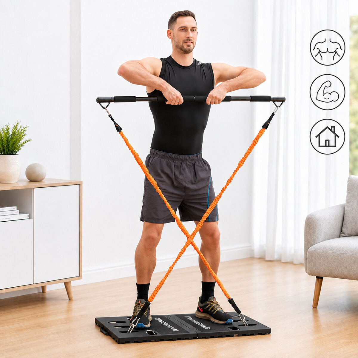 Integrated Tragbar Training System mit Training Anleitung Gympak Max InnovaGoods – Ansicht 3