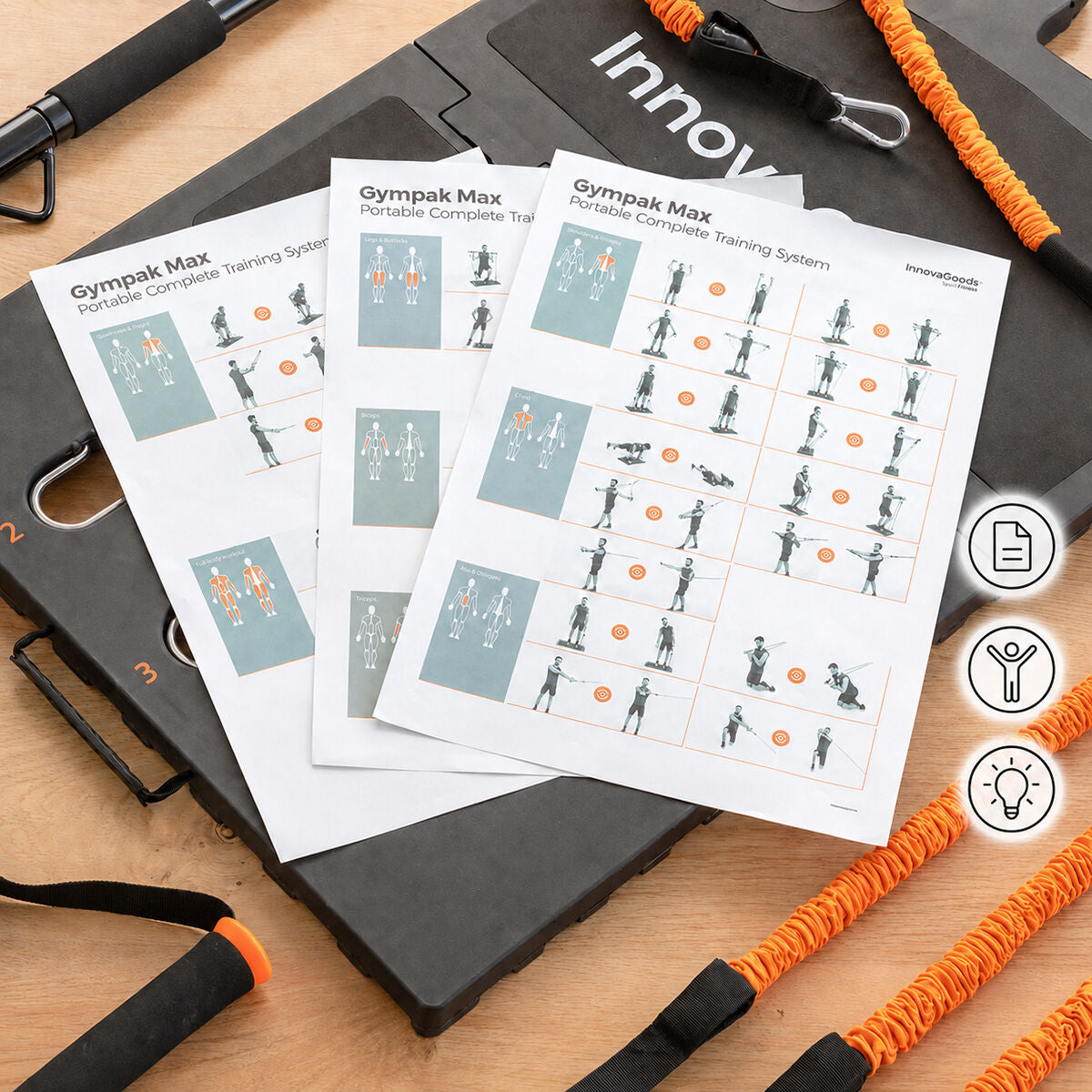 Integrated Tragbar Training System mit Training Anleitung Gympak Max InnovaGoods – Ansicht 4