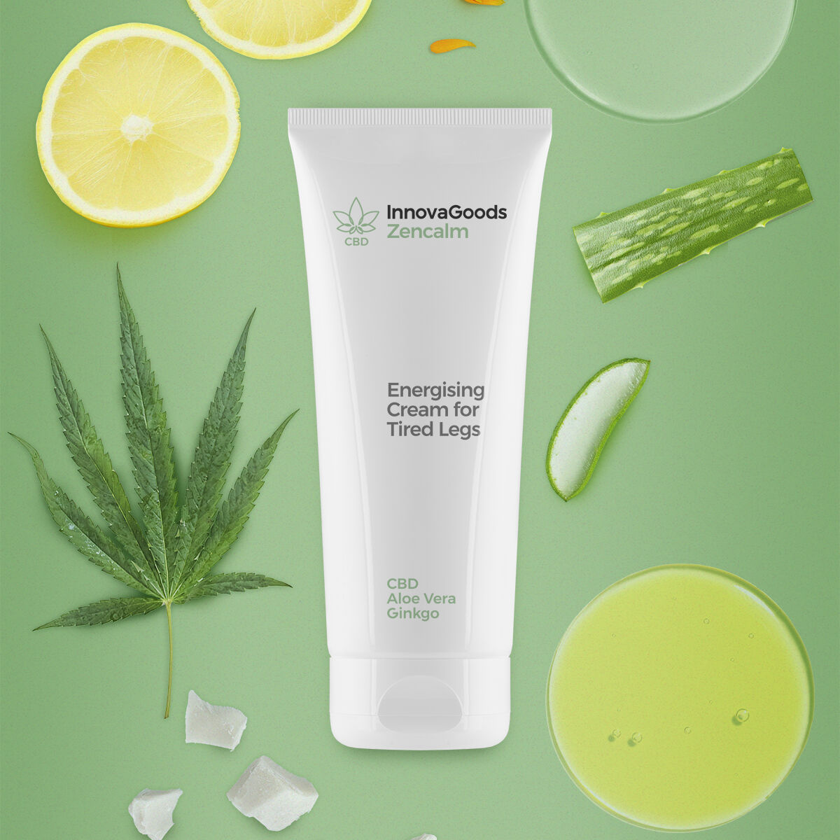 InnovaGoods Energising Creme für Tired Legs CBD Zencalm 200 ml – Produktansicht 5