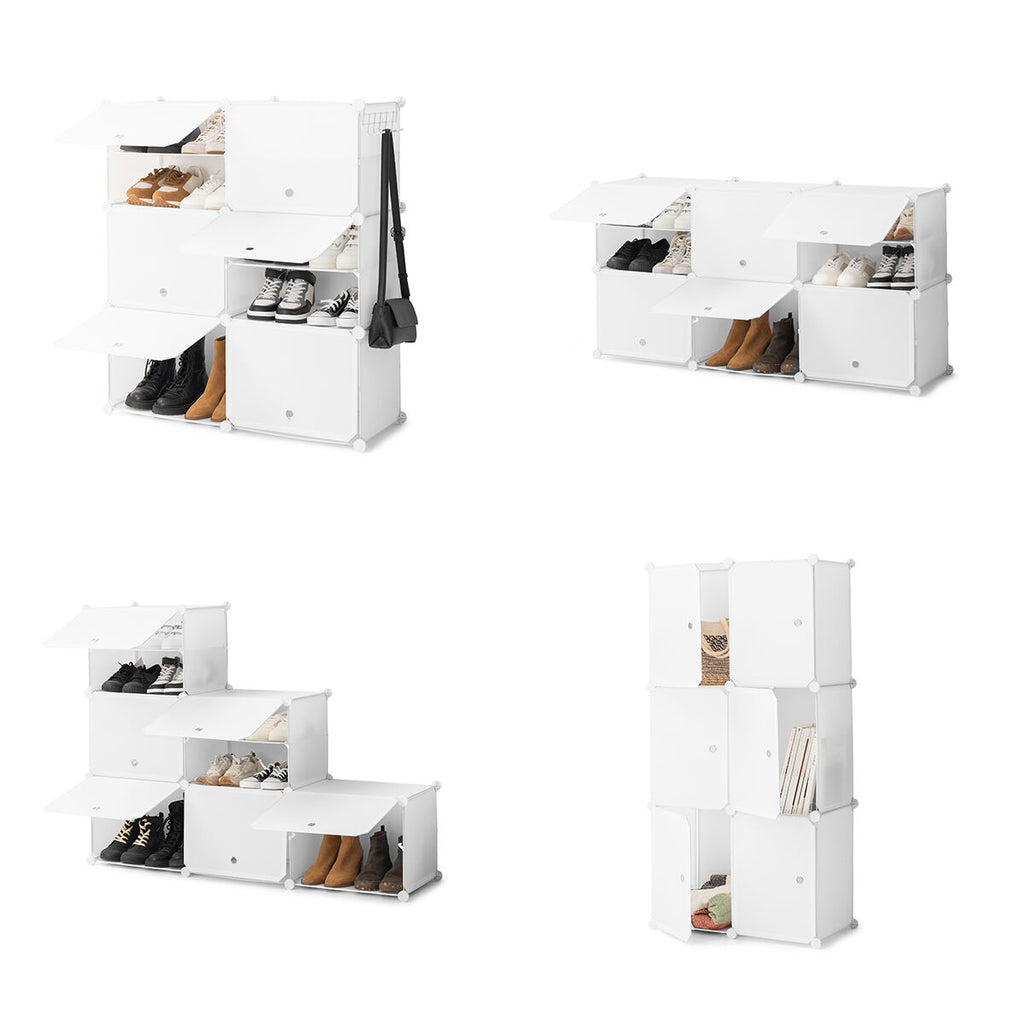 InnovaGoods Mobiler modularer Schuhschrank Weiß – Produktansicht 10
