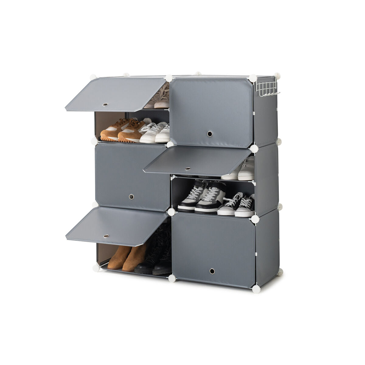 InnovaGoods Mobiler modularer Schuhschrank Grau – Produktansicht 8