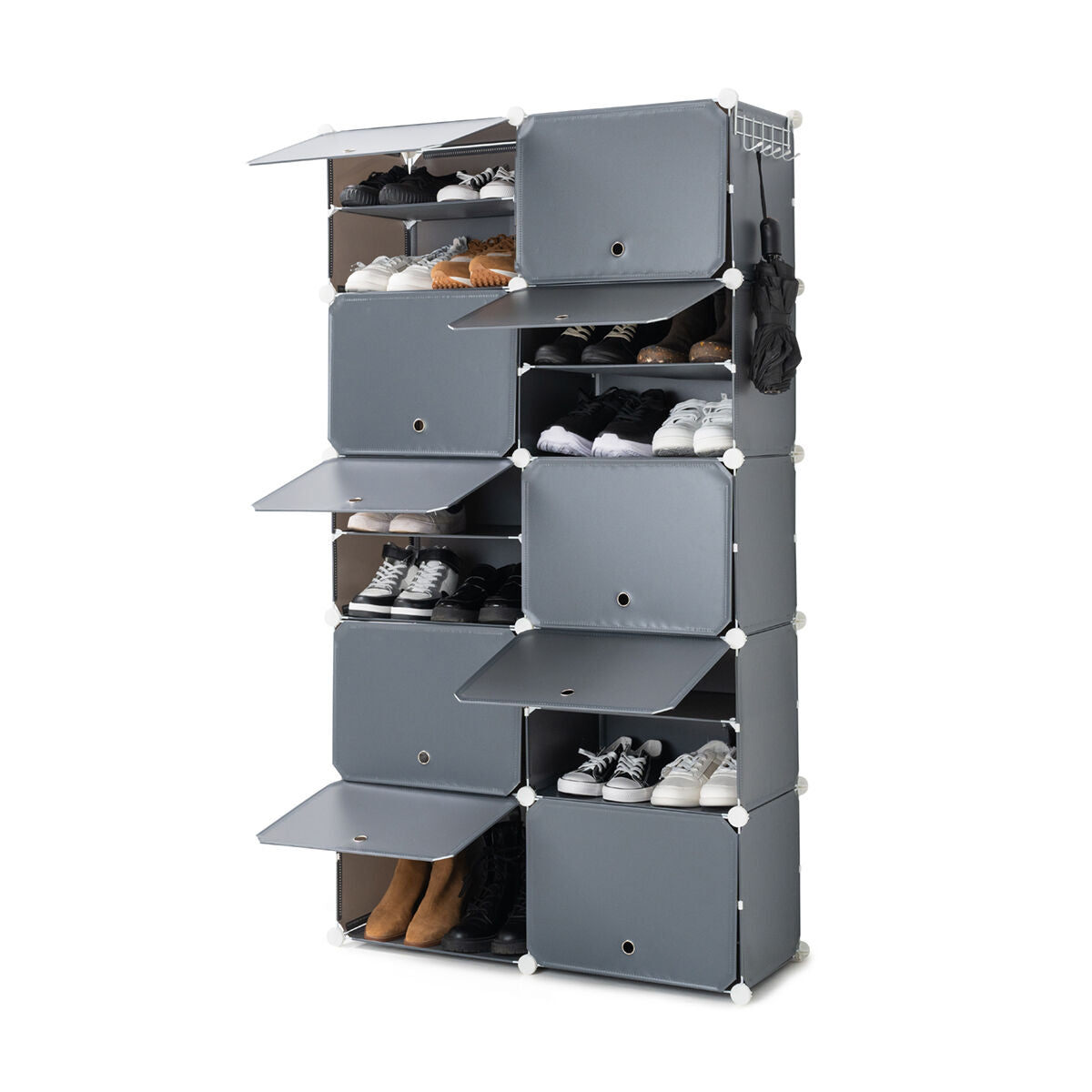 InnovaGoods Mobiler modularer Schuhschrank Grau – Produktansicht 10