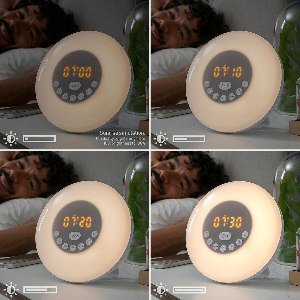 InnovaGoods Wiederaufladbar Lichtwecker mit Lautsprecher Sunrilk – Produktansicht 2