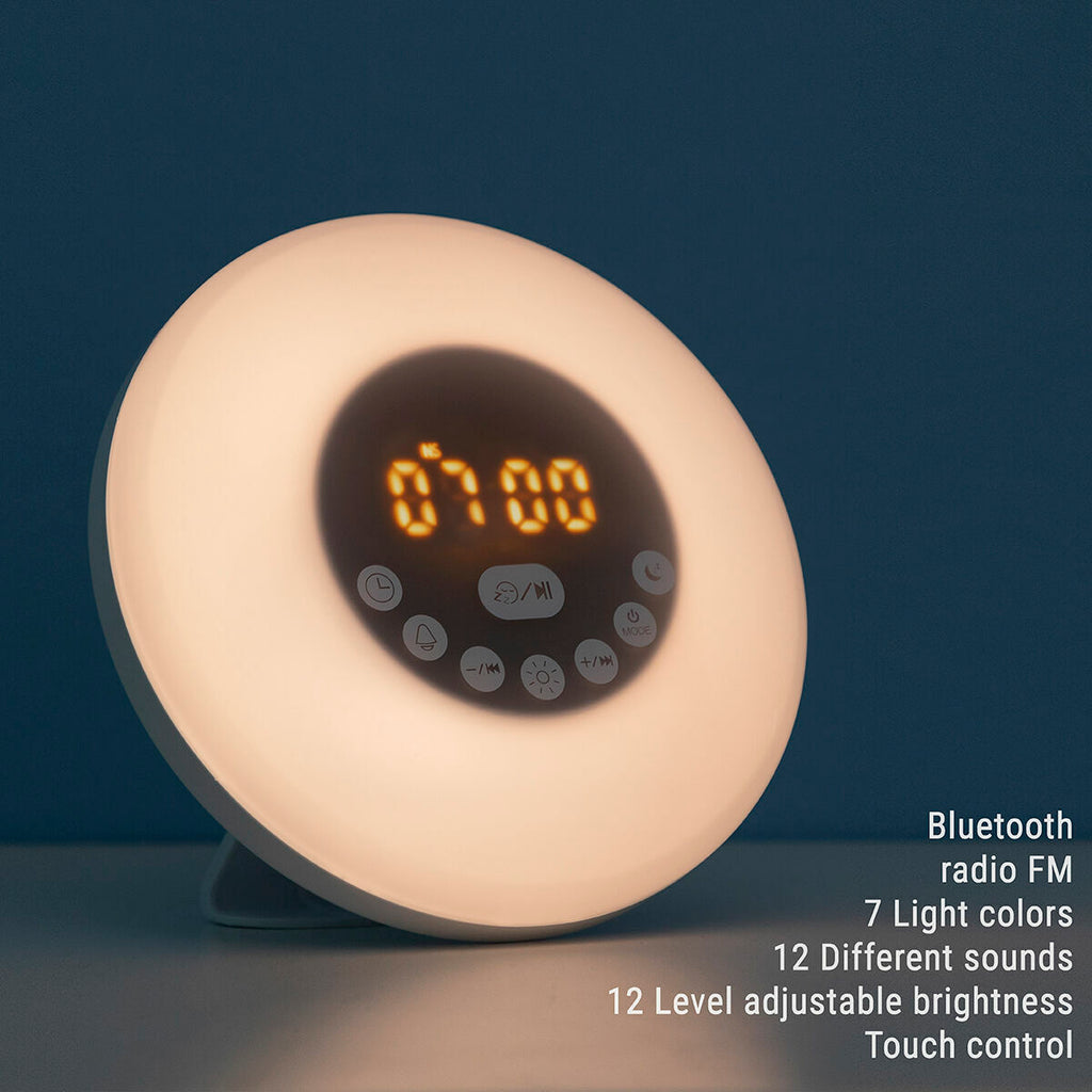 InnovaGoods Wiederaufladbar Lichtwecker mit Lautsprecher Sunrilk – Produktansicht 3