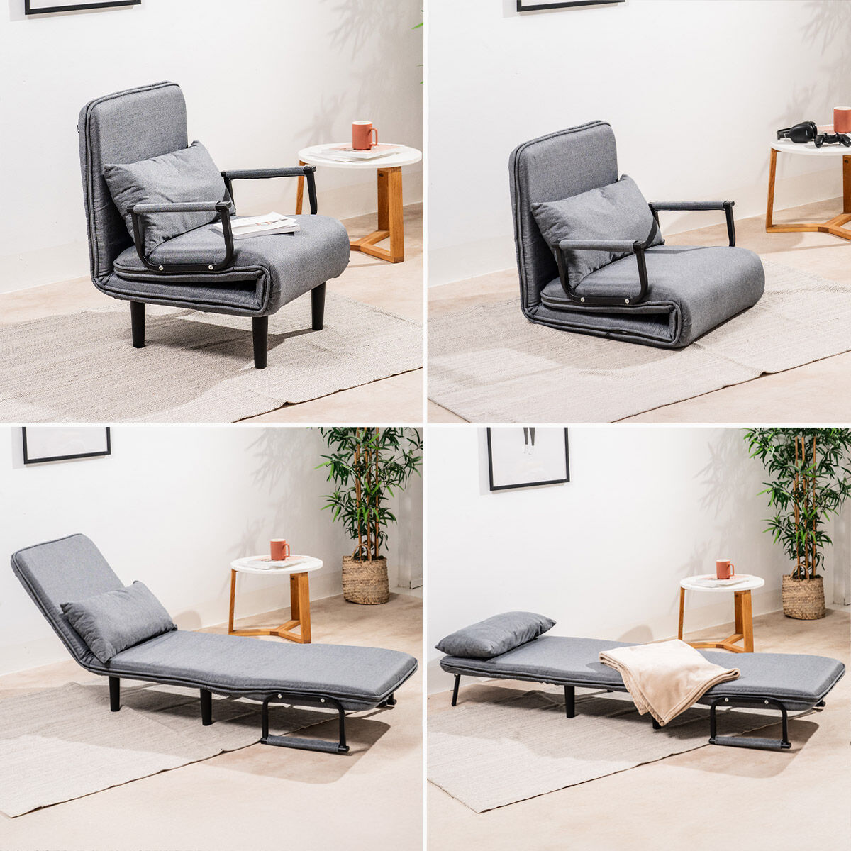 InnovaGoods 4-in-1 Umwandelbares Einzelschlafsofa Softfa – Produktansicht 8