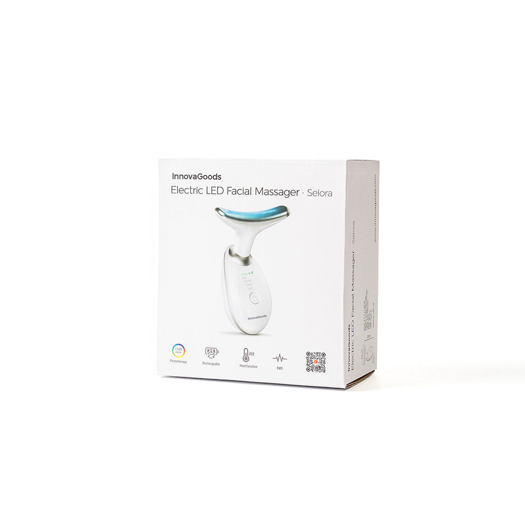 Elektrisches Gesichtsmassagegerät für Gesicht und Nacken mit LED, EMS und Wärme Selora InnovaGoods – Produktansicht 10