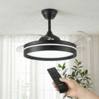 Deckenventilator mit LED-Licht, 4 Retractable Blades & Fern Steuerung InnovaGoods – Produktansicht 1
