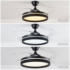 Deckenventilator mit LED-Licht, 4 Retractable Blades & Fern Steuerung InnovaGoods – Produktansicht 10