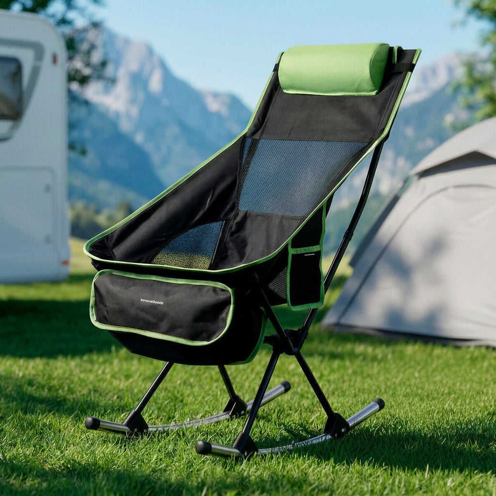 2-in-1 Klappbar Camping Rocking Stuhl mit Pocket, Kissen & Carry Tasche Trillow InnovaGoods – Produktansicht 1