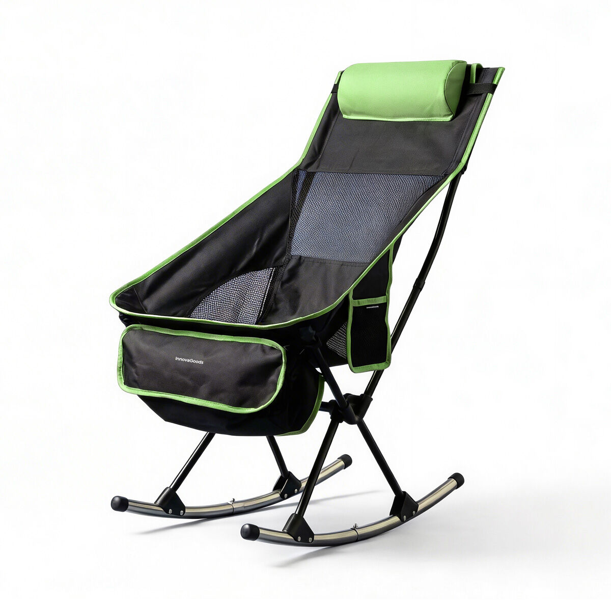 2-in-1 Klappbar Camping Rocking Stuhl mit Pocket, Kissen & Carry Tasche Trillow InnovaGoods – Produktansicht 5