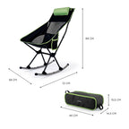 2-in-1 Klappbar Camping Rocking Stuhl mit Pocket, Kissen & Carry Tasche Trillow InnovaGoods – Produktansicht 9