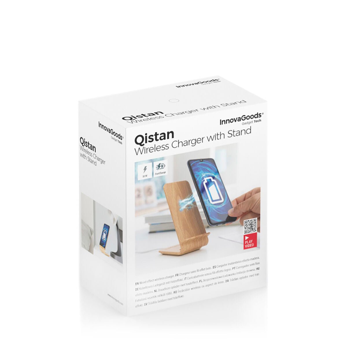 Wood Effect Wireless Charger with Stand Qistan InnovaGoods - BYAG.Electronics, Mobile communication and accessoriesInnovaGoodsBYAG.V01031958435527817305V11H757430803A4CF59E43DDAEE89DD1410AR7840750P10