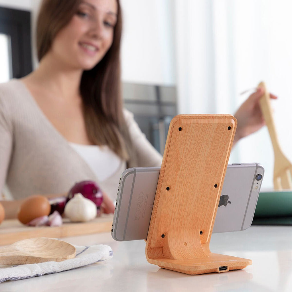 Wood Effect Wireless Charger with Stand Qistan InnovaGoods - BYAG.Electronics, Mobile communication and accessoriesInnovaGoodsBYAG.V01031958435527817305V11H0A62371A820FBCF7971D36F3684672B4R7840745P5